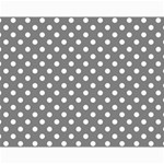Polka Dots - White on Gray Collage 11  x 14 
