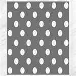 Polka Dots - White on Gray Canvas 8  x 10 