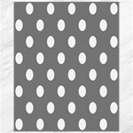 Polka Dots - White on Gray Canvas 11  x 14 
