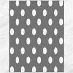Polka Dots - White on Gray Canvas 12  x 16 