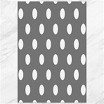 Polka Dots - White on Gray Canvas 12  x 18 