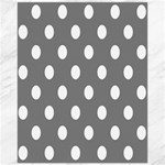 Polka Dots - White on Gray Canvas 16  x 20 