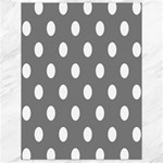 Polka Dots - White on Gray Canvas 18  x 24 