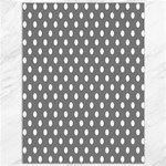 Polka Dots - White on Gray Canvas 36  x 48 