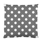 Polka Dots - White on Gray Standard Cushion Case (Two Sides)