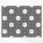 Polka Dots - White on Gray Jigsaw Puzzle (Rectangular)