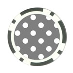 Polka Dots - White on Gray Poker Chip Card Guard
