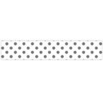 Polka Dots - Gray on White Flano Scarf (Large)