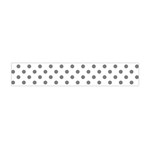 Polka Dots - Gray on White Flano Scarf (Mini)