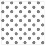 Polka Dots - Gray on White Large Satin Scarf (Square)
