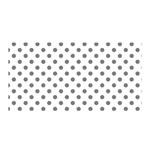 Polka Dots - Gray on White Satin Wrap