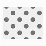 Polka Dots - Gray on White Small Glasses Cloth (2 Sides)
