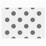 Polka Dots - Gray on White Large Glasses Cloth