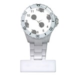 Polka Dots - Gray on White Nurses Watch
