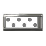 Polka Dots - Gray on White Superlink Italian Charm (9mm)
