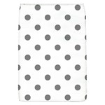Polka Dots - Gray on White Removable Flap Cover (L)
