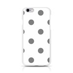 Polka Dots - Gray on White Apple iPhone 6/6S Silicone Case (Transparent)