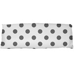 Polka Dots - Gray on White Body Pillow Case (Dakimakura) (One Side)