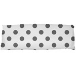 Polka Dots - Gray on White Body Pillow Case Dakimakura (Two Sides)