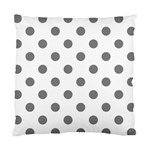 Polka Dots - Gray on White Standard Cushion Case (One Side)
