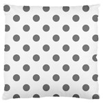 Polka Dots - Gray on White Standard Flano Cushion Case (Two Sides)