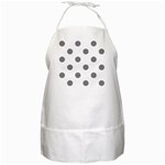 Polka Dots - Gray on White BBQ Apron