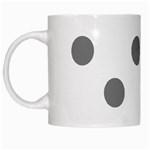 Polka Dots - Gray on White White Mug
