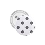 Polka Dots - Gray on White 1.75  Button