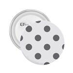 Polka Dots - Gray on White 2.25  Button