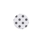 Polka Dots - Gray on White 1  Mini Magnet