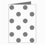 Polka Dots - Gray on White Greeting Cards (Pkg of 8)