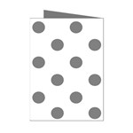 Polka Dots - Gray on White Mini Greeting Cards (Pkg of 8)