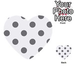 Polka Dots - Gray on White Multi-purpose Cards (Heart)