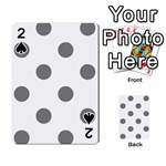 Polka Dots - Gray on White Playing Cards 54 Designs
