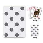 Polka Dots - Gray on White Playing Cards Single Design