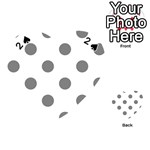 Polka Dots - Gray on White Playing Cards 54 (Heart)