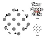 Polka Dots - Gray on White Playing Cards 54 (Round)