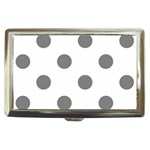 Polka Dots - Gray on White Cigarette Money Case