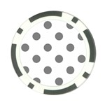 Polka Dots - Gray on White Poker Chip Card Guard