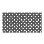 Polka Dots - White on Dark Gray Satin Wrap