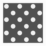 Polka Dots - White on Dark Gray Medium Glasses Cloth (2 Sides)