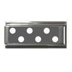 Polka Dots - White on Dark Gray Superlink Italian Charm (9mm)