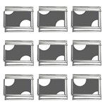Polka Dots - White on Dark Gray 9mm Italian Charm (9 pack)