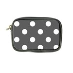 Polka Dots - White on Dark Gray Coin Purse