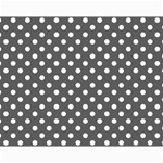 Polka Dots - White on Dark Gray Collage 11  x 14 