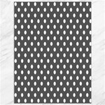Polka Dots - White on Dark Gray Canvas 36  x 48 
