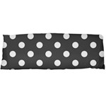 Polka Dots - White on Dark Gray Body Pillow Case (Dakimakura) (One Side)