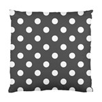 Polka Dots - White on Dark Gray Standard Cushion Case (Two Sides)