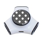Polka Dots - White on Dark Gray Portable USB Hub (One Side)
