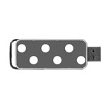 Polka Dots - White on Dark Gray Portable USB Flash (One Side)